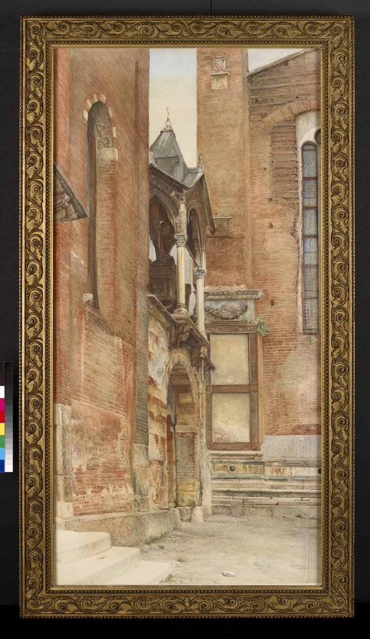 Castelbarco-graven, Verona, Italien, maj-augusti 1869 (akvarell och bodycolour över grafit på papper) av John Wharlton Bunney
