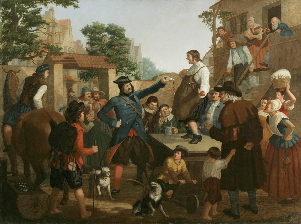 Peter Stuyvesant och skomakaren, ca 1850 av John Whetten Ehninger