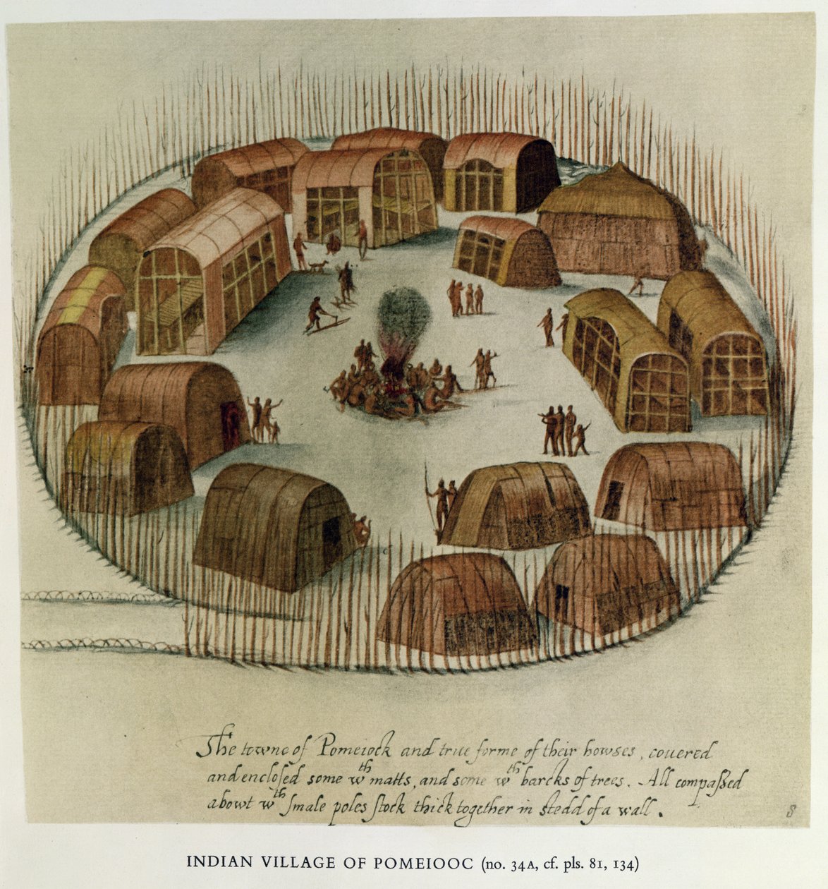 Indiska byn Pomeiooc av John White