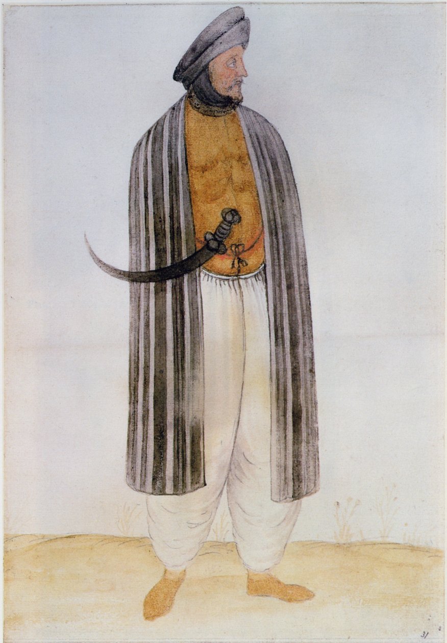Tyrkisk mand (litografi) swed av John White