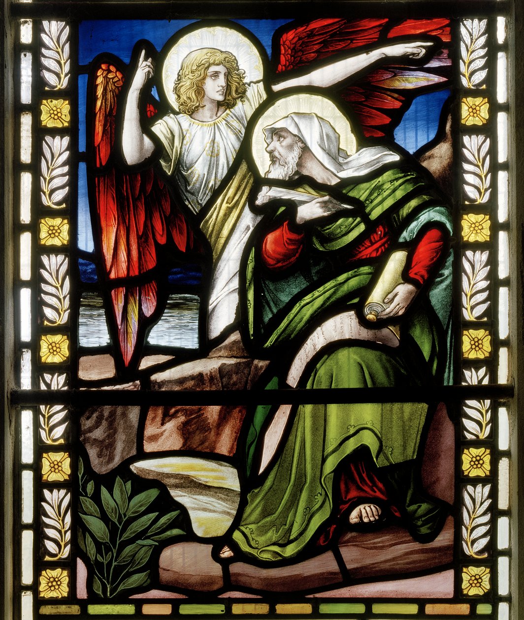 Johannes och ängeln, ca 1891 av John William Brown