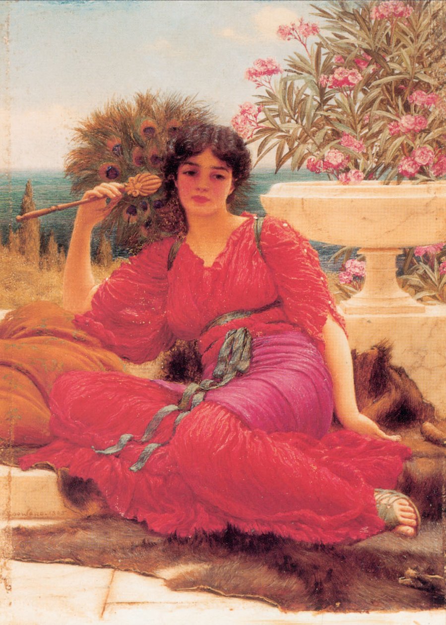 Flabellifera oil study av John William Godward