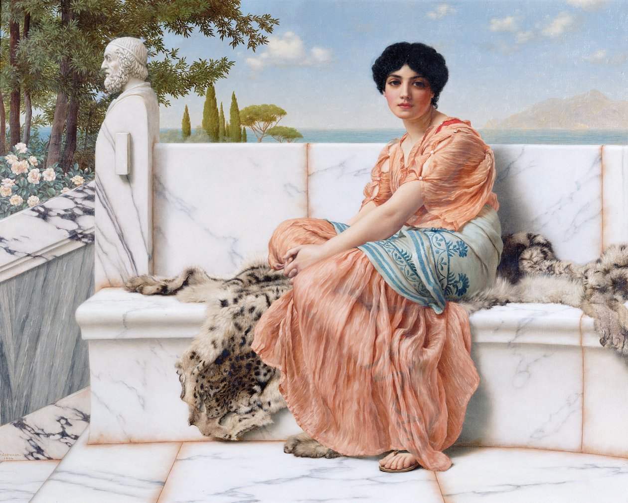 Reverie a.k.a. In the Days of Sappho  av John William Godward