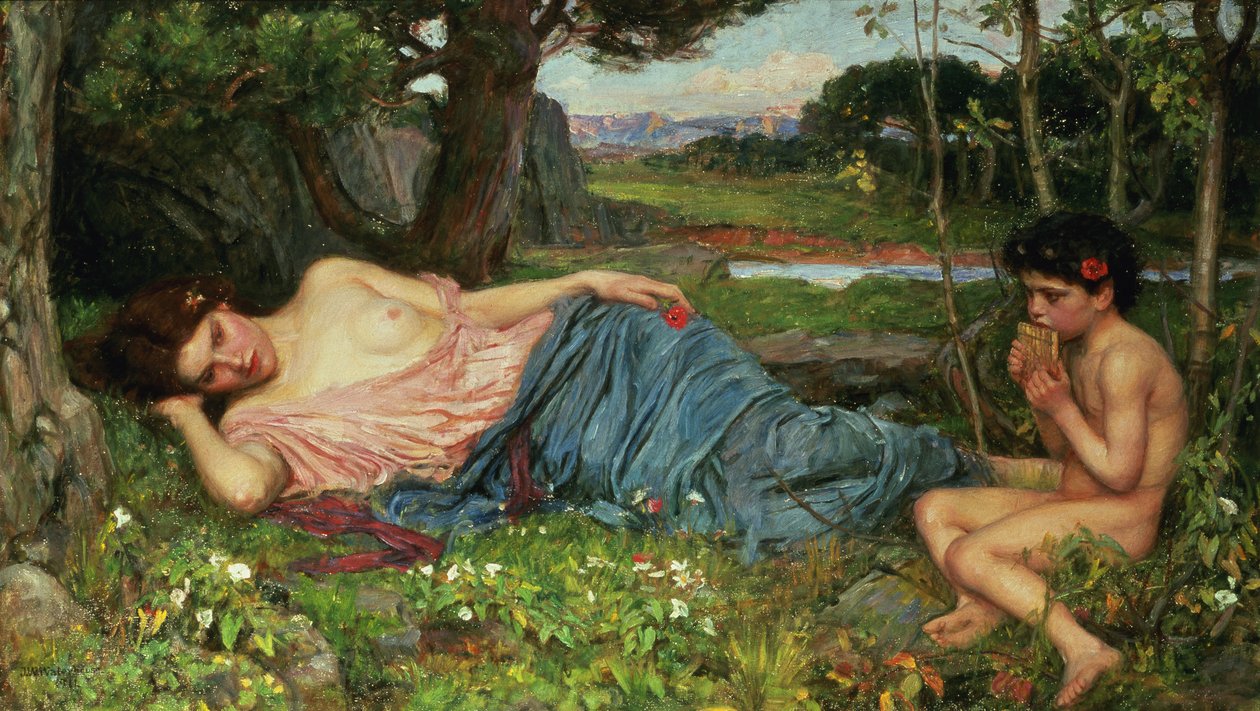 Lyssna på my Sweet Pipings, 1911 av John William Waterhouse