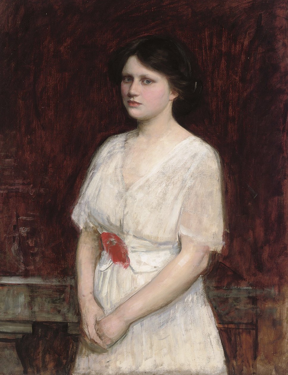 Portrait of Miss Claire Kenworthy av John William Waterhouse