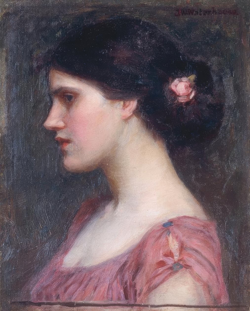 Porträtt av en flicka av John William Waterhouse