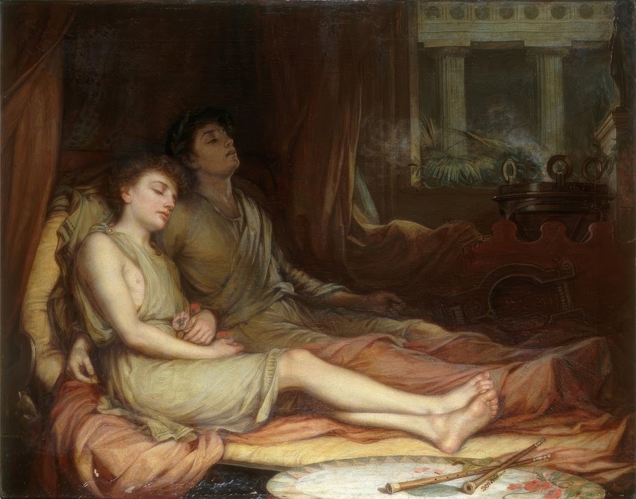 Sömn och hans halvbrors död av John William Waterhouse