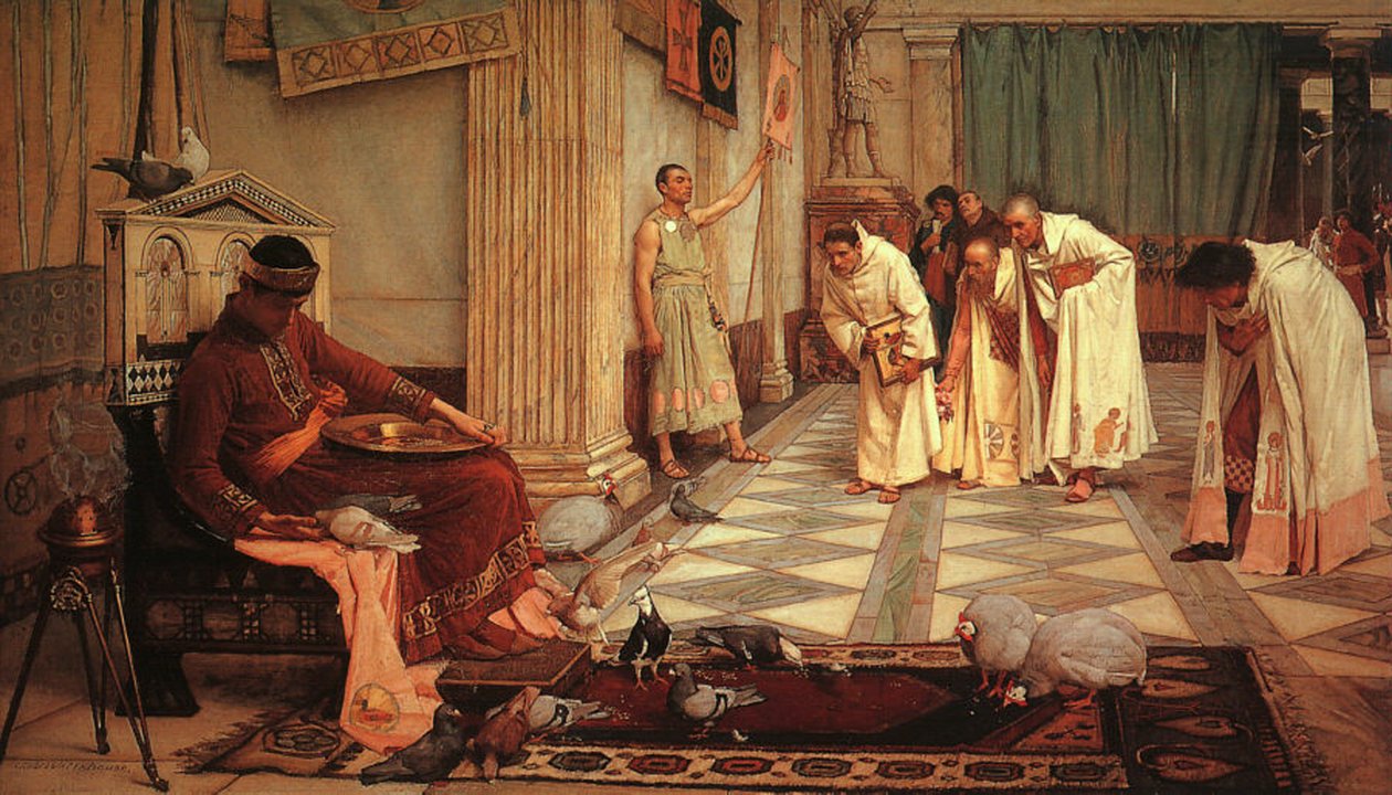 The Favorites of the Emperor Honorius av John William Waterhouse