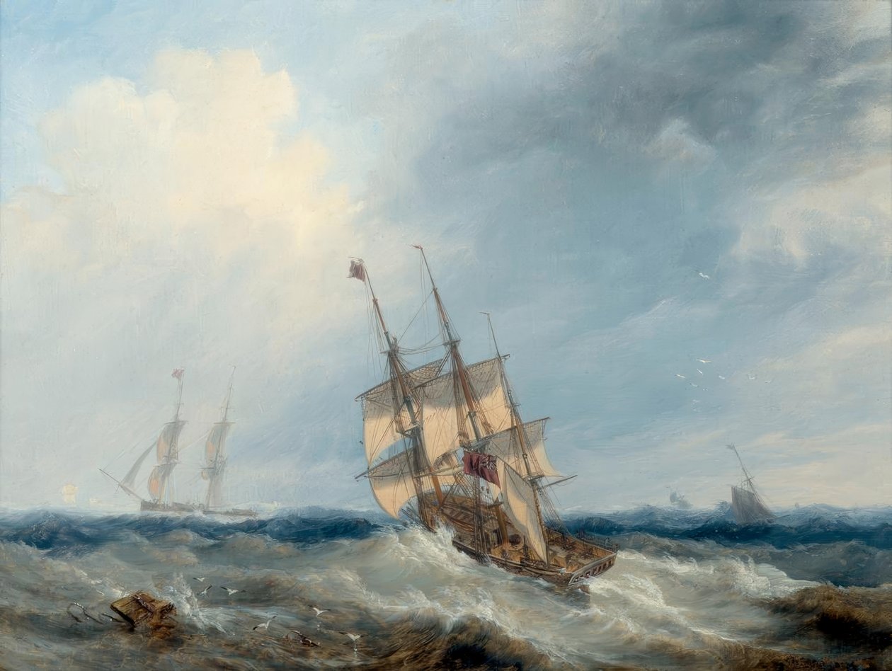 En blåsig dag av John Wilson Carmichael