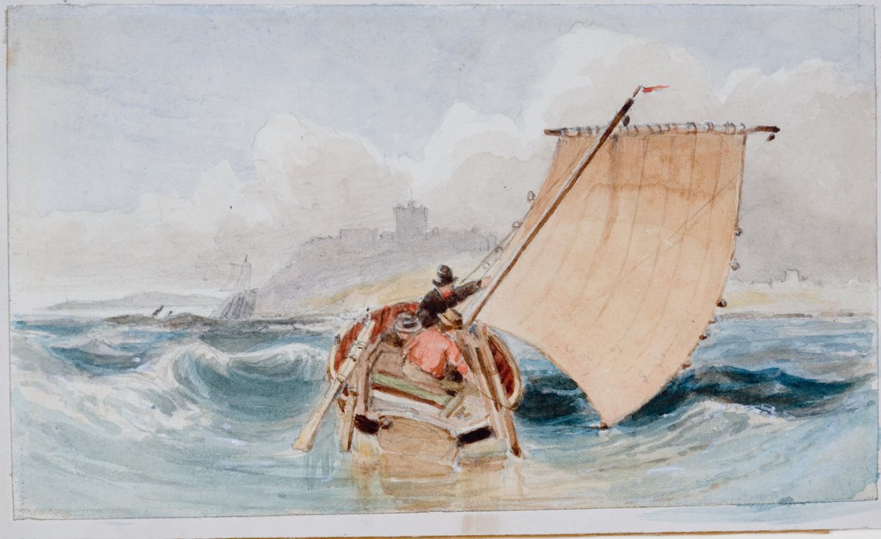 A Coble off Bamburgh (kroppsfärg) av John Wilson Carmichael