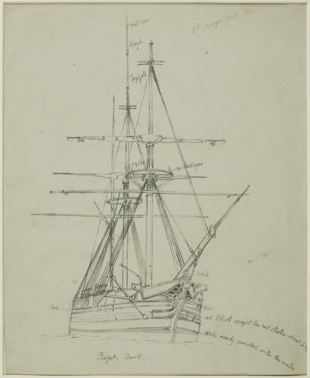 Fidget - Barque av John Wilson Carmichael