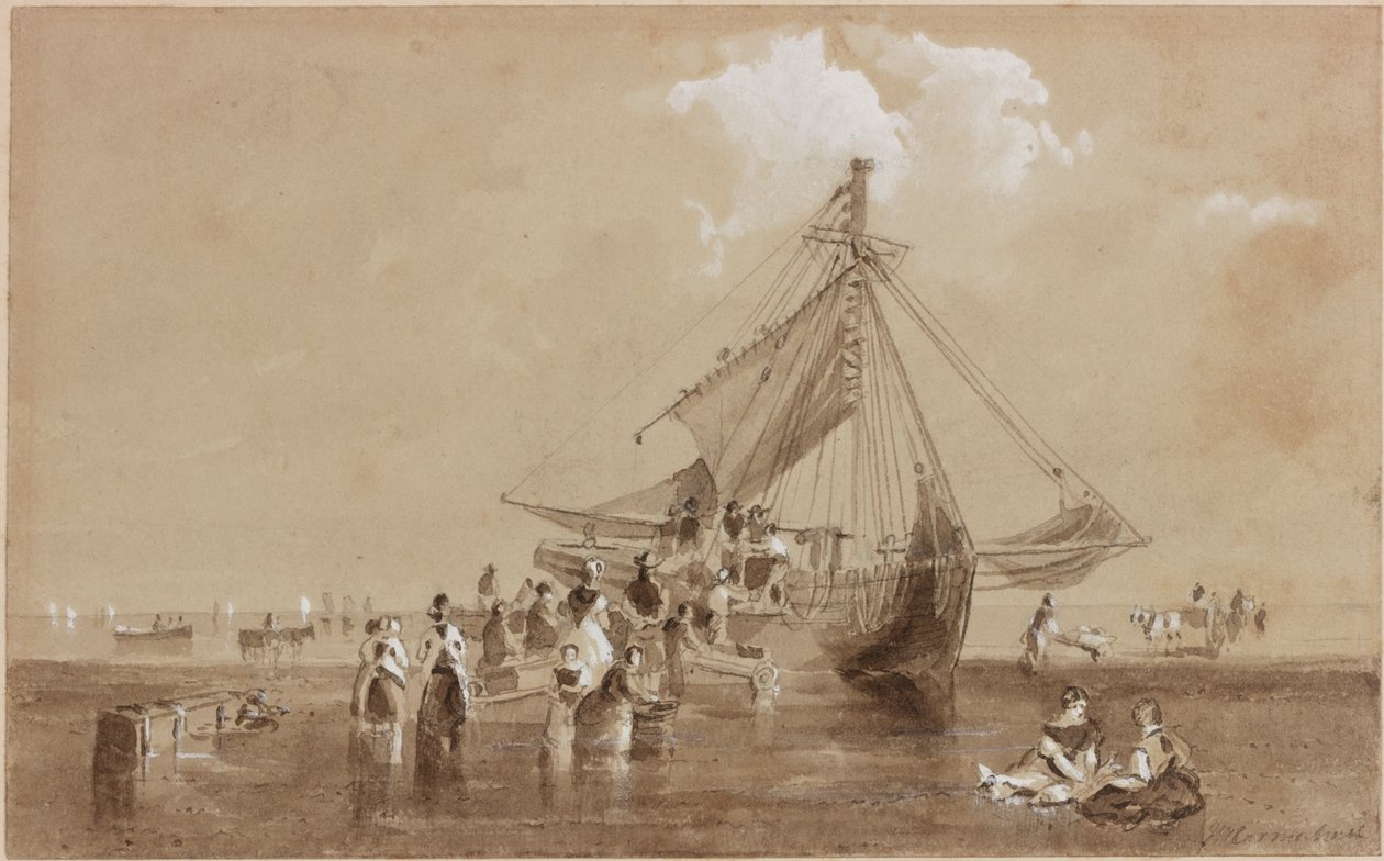 On the Beach at Redcar (kroppsfärg) av John Wilson Carmichael