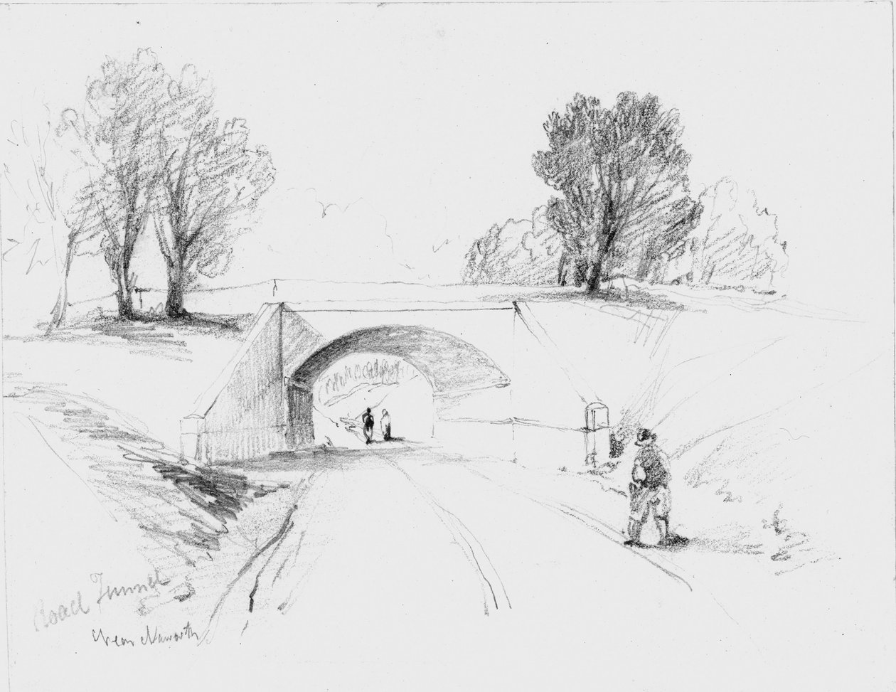 Vägtunnel nära Naworth, 1836 av John Wilson Carmichael