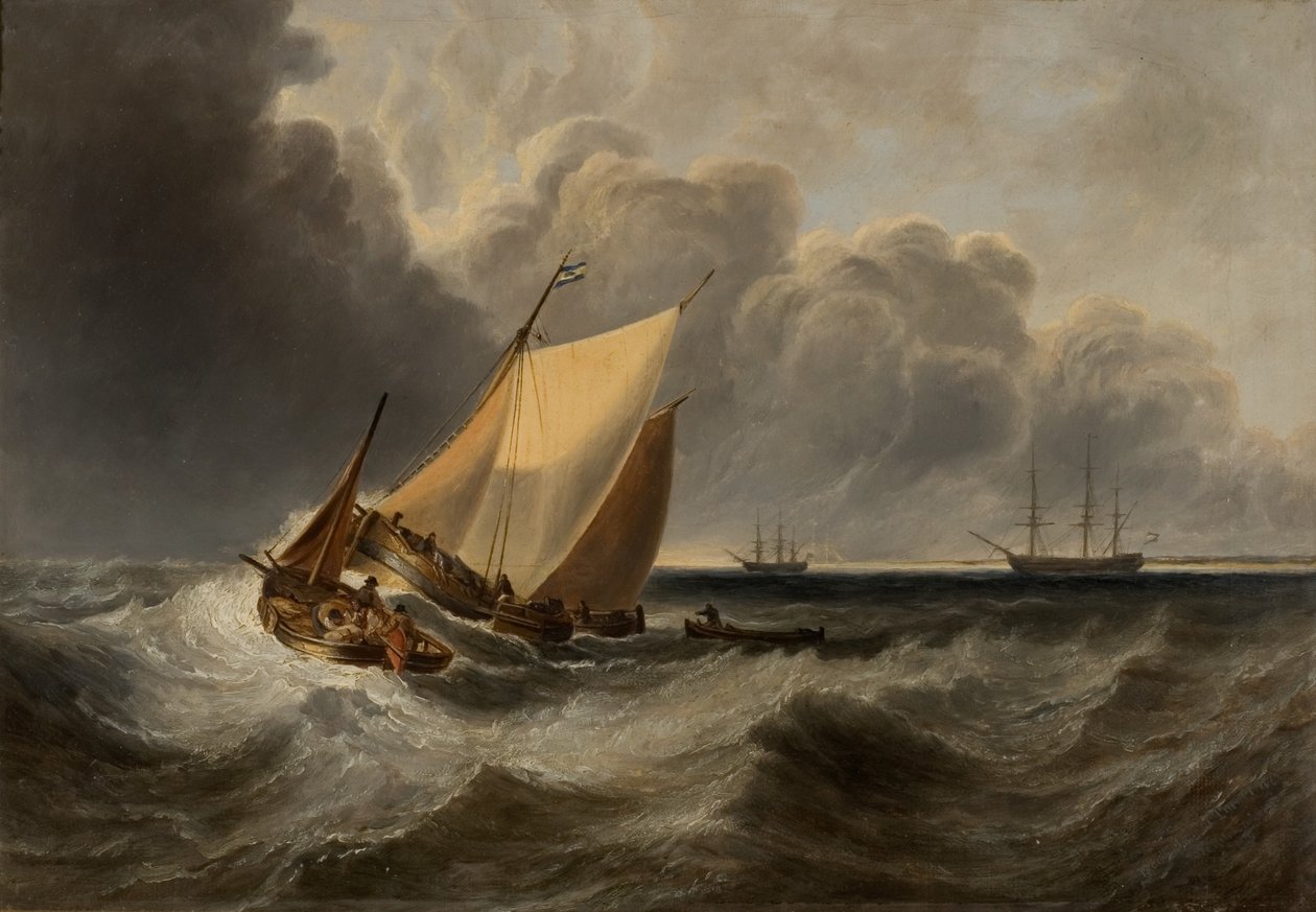 Seascape - Recollection of Turner av John Wilson Carmichael