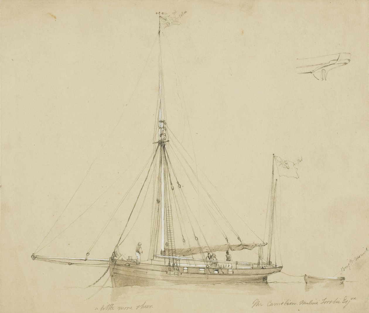 Kameleonten, Thaline Sosie Esq. (penna och akvarell på papper) av John Wilson Carmichael
