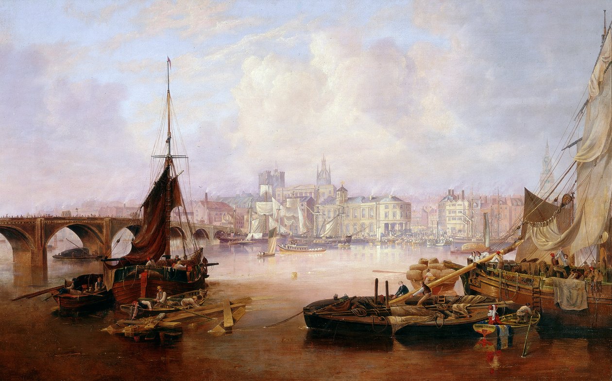 Borgmästarens pråm på Tyne, 1828 av John Wilson Carmichael