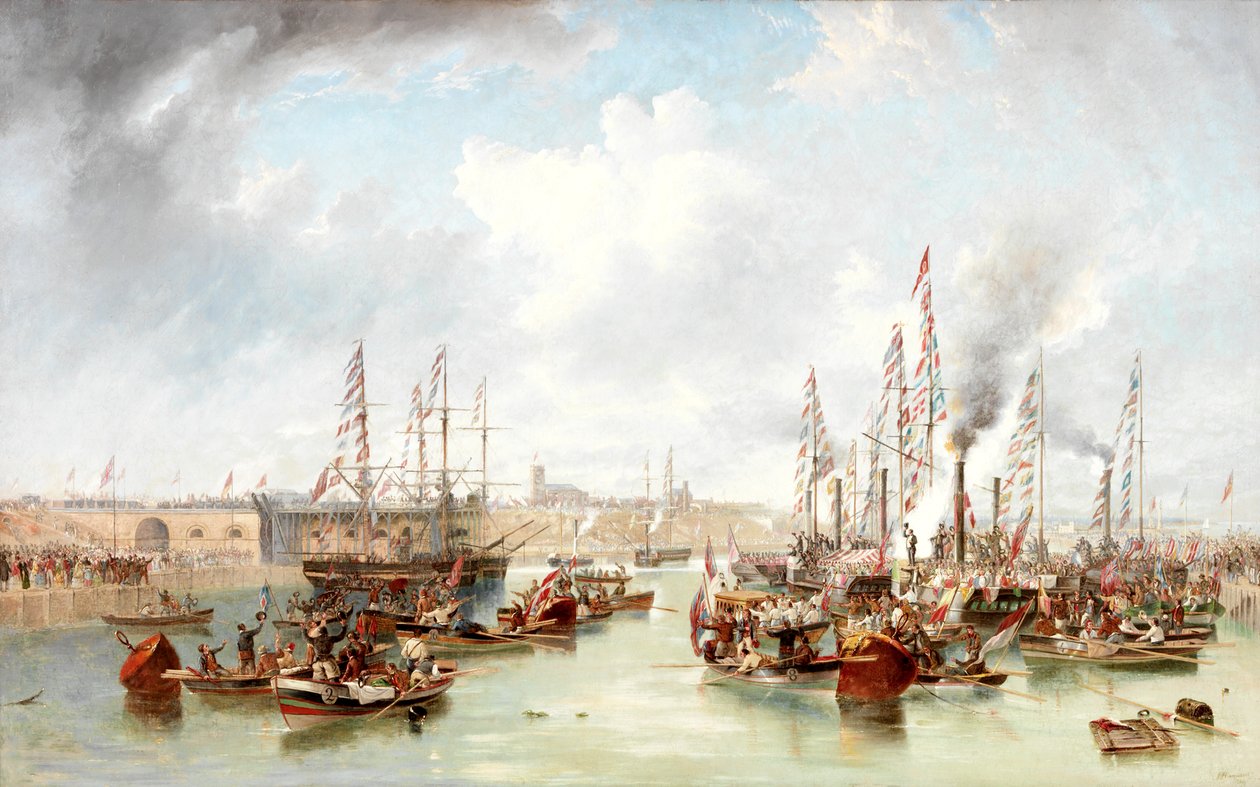 Invigningen av Sunderland South Docks, 20 juni 1850 av John Wilson Carmichael
