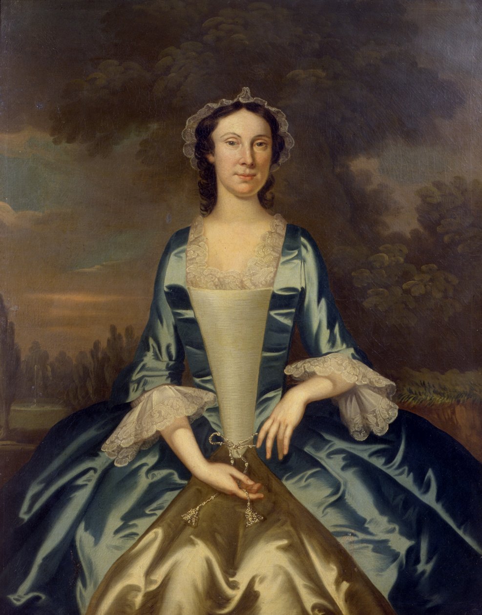Mrs. William Walton (1708-86), ca 1750 (se 154206 för par) av John Wollaston
