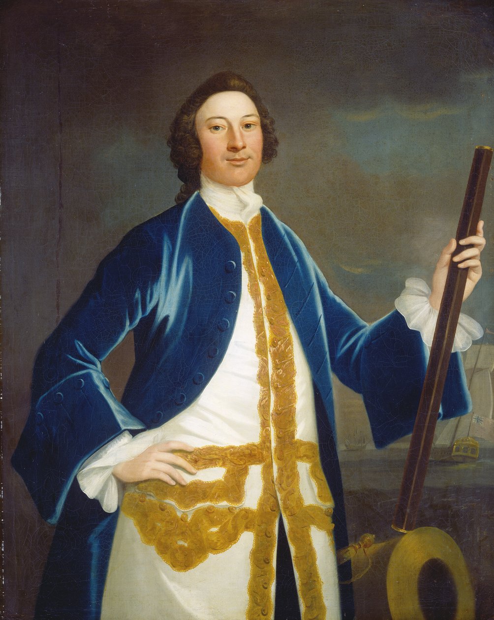 Oidentifierad brittisk sjöofficer, ca 1745 av John Wollaston