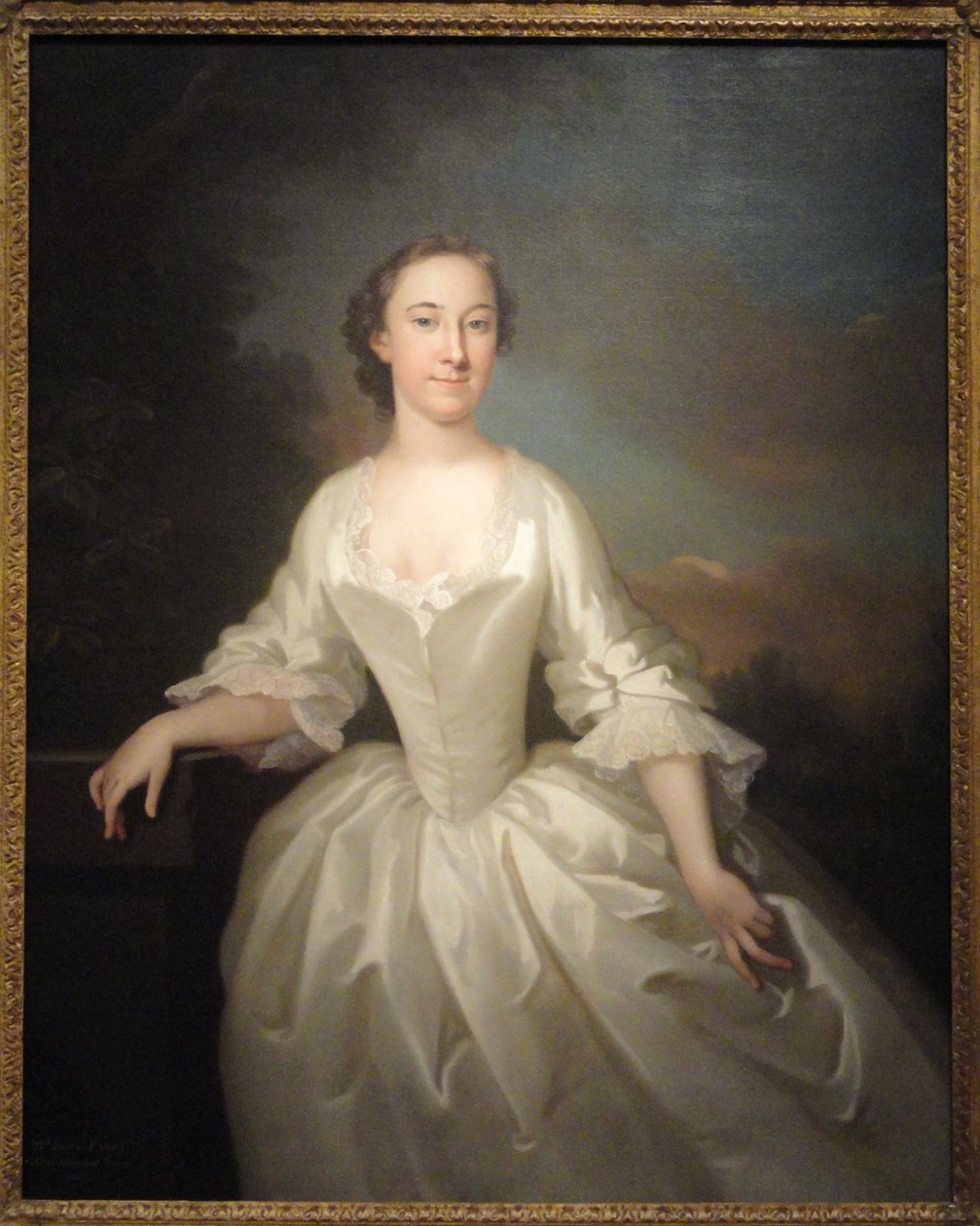 Portrait of Lucy Parry, Wife of Admiral Parry av John Wollaston