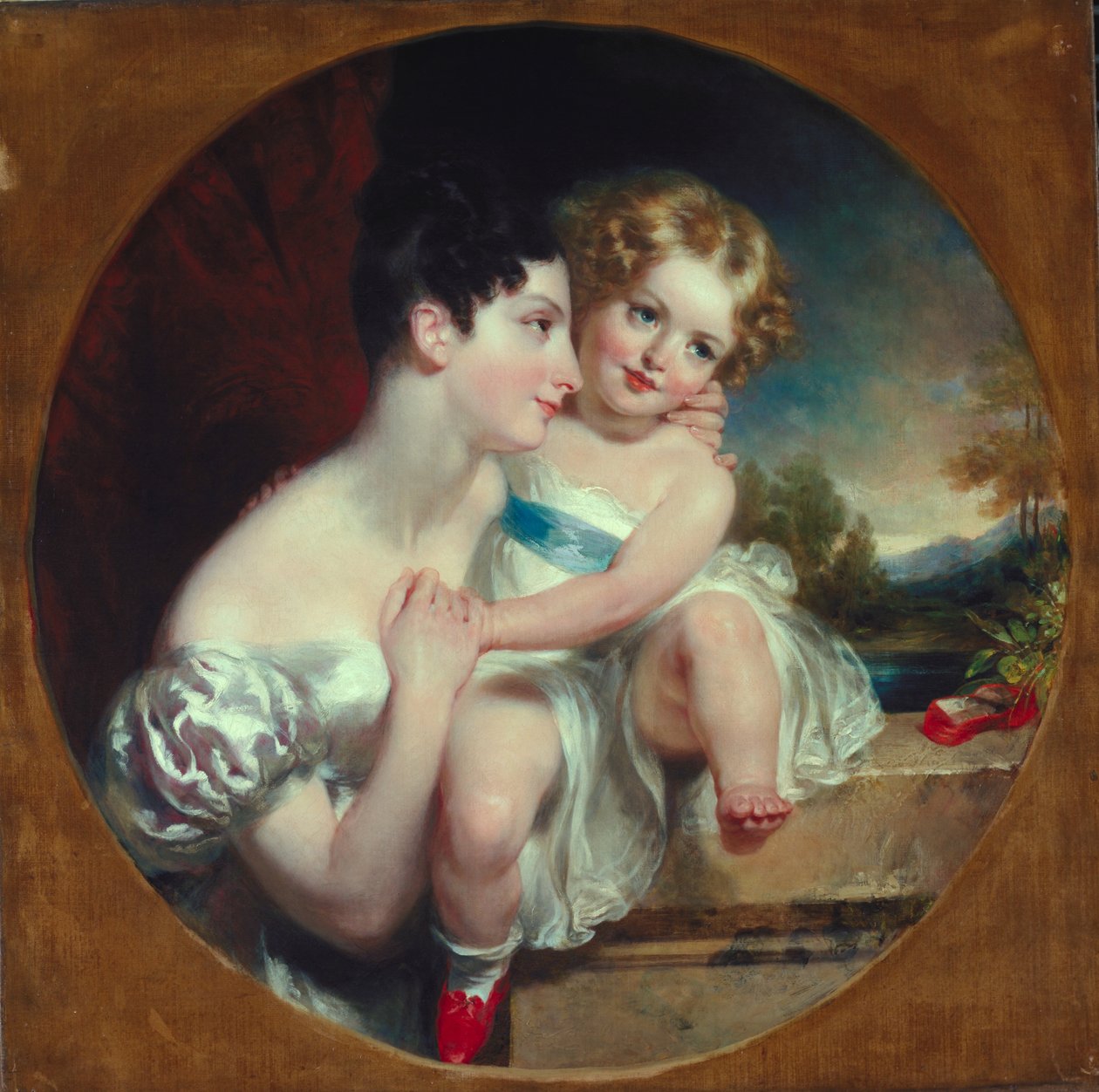 Mor och barn, ca 1840-45 av John Wood