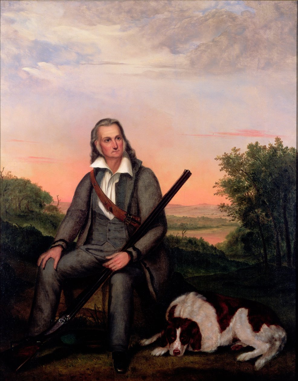 Porträtt av John James Audubon (1758-1851) ca 1840-41 (olja på linne) av John Woodhouse Audubon