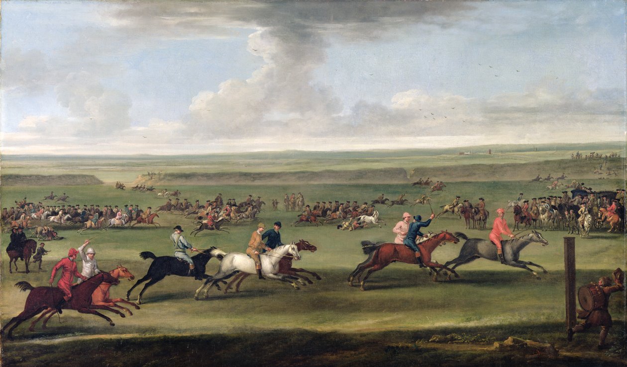 Ett lopp på beacon-banan vid Newmarket, ca 1750 av John Wootton