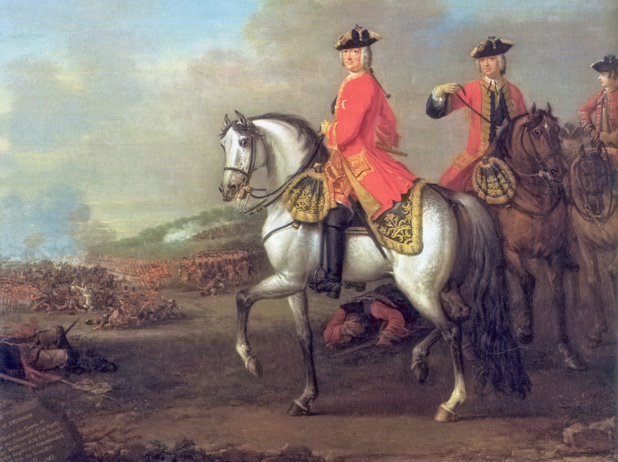 Georg II i Storbritannien i striden om Dettingen av John Wootton
