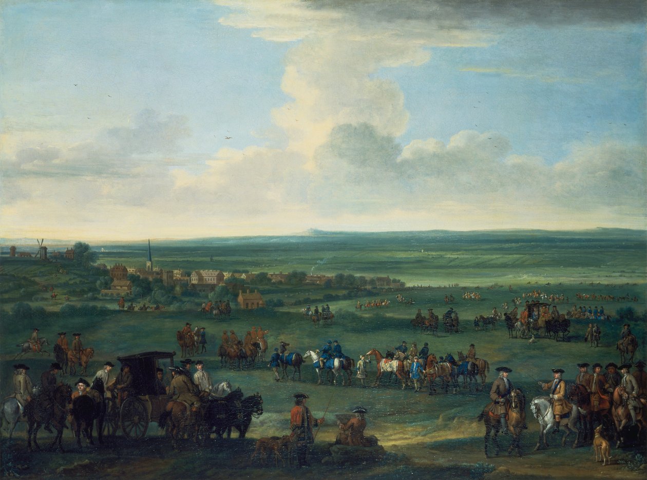 George I på Newmarket, 4 eller 5 oktober 1717 av John Wootton