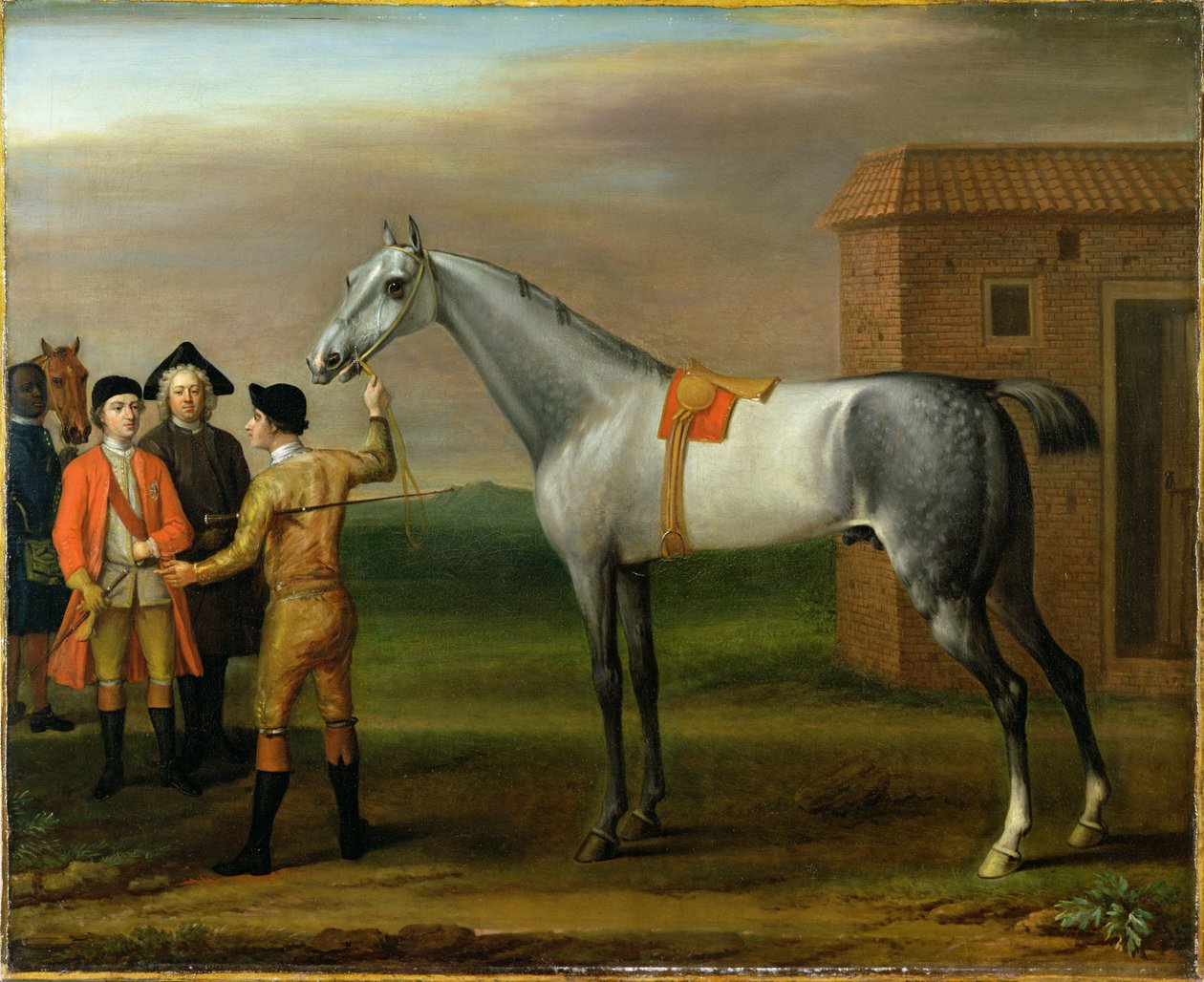 Lamprey, med sin ägare, Sir William Morgan, på Newmarket, 1723 av John Wootton