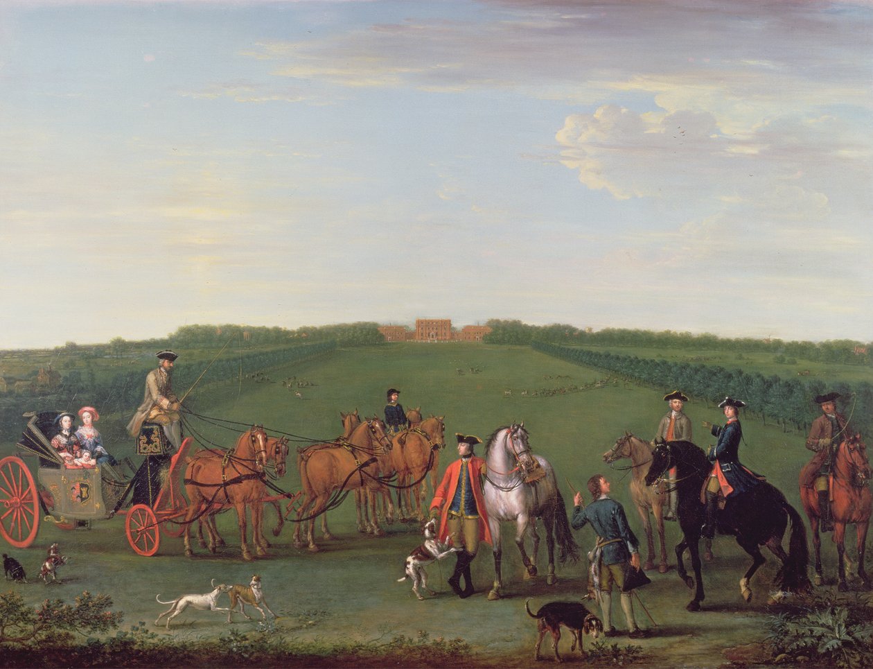 Familjen Beauchamp-Proctor och vänner i Langley Park, Norfolk, 1749 av John Wootton