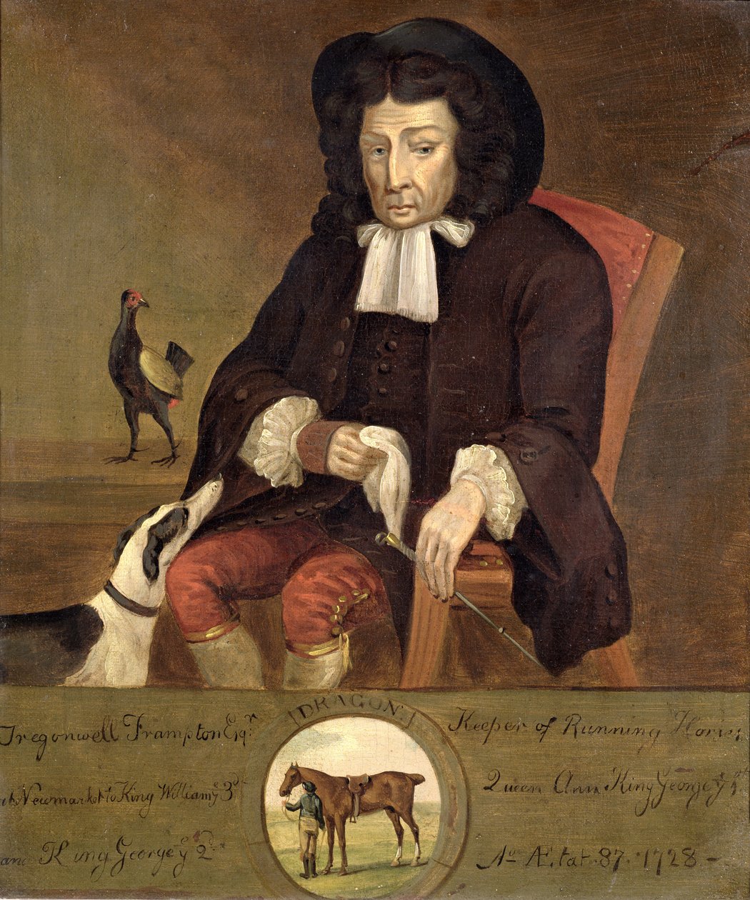 Tregonwell Frampton (1641-1727) Turfens fader, 1728 av John Wootton