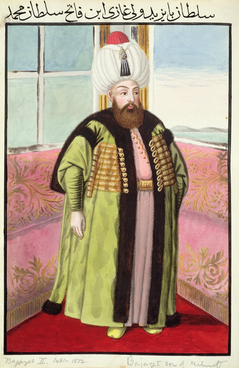 Bajazet (Bayezid) II (ca 1447-1512), kallad "Adli", den rättfärdige, sultan 1481-1512, från "A Series of Portraits of the Emperors of Turkey", 1808. av John Young