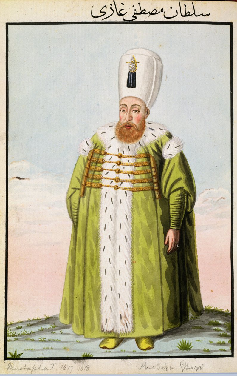 Mustapha I (1591-1639) Sultan 1617-18, 1622-23, från 