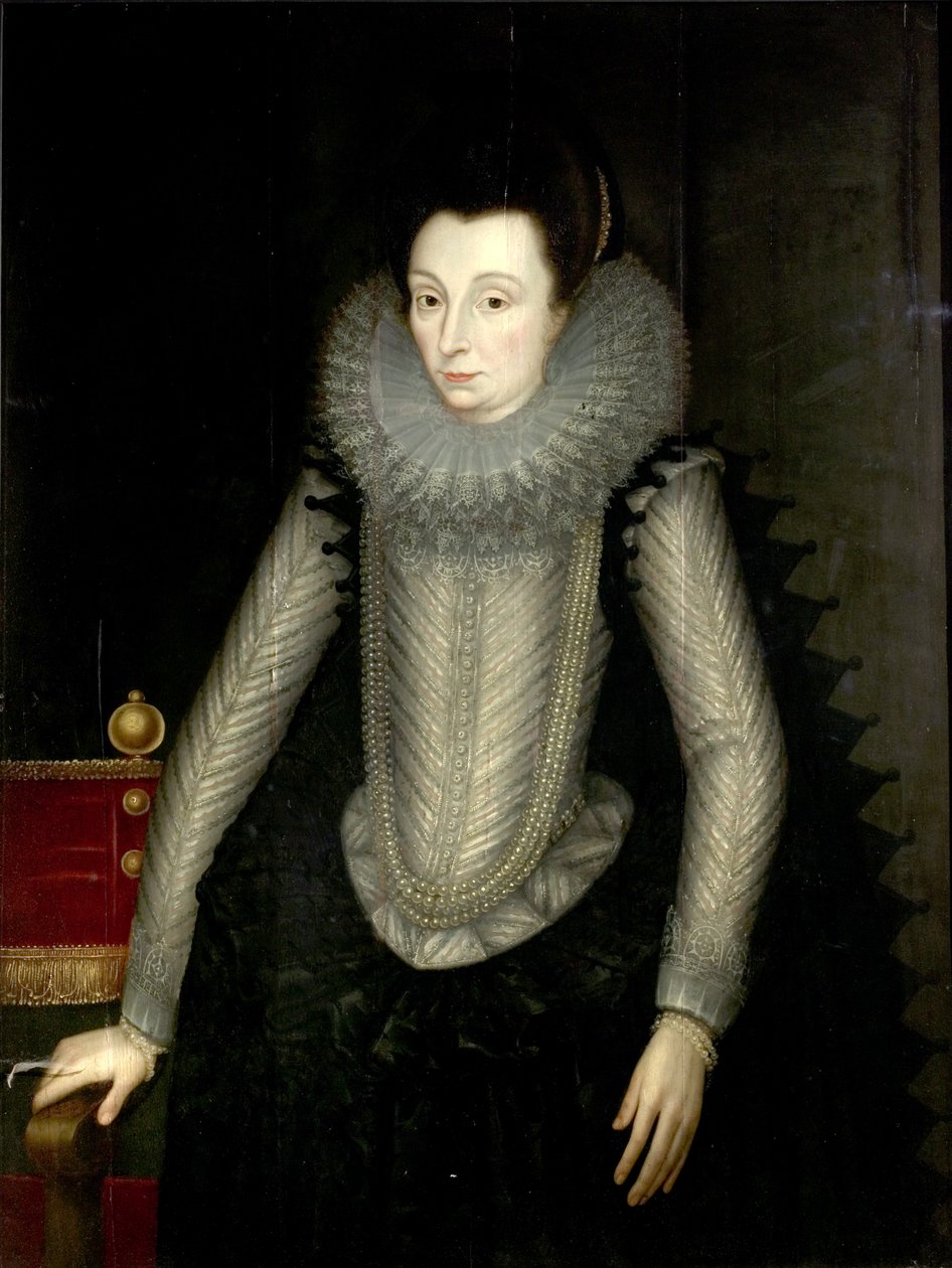 Porträtt av en dam som heter grevinnan av Nottingham, 1600-05 av John de, the Younger Critz