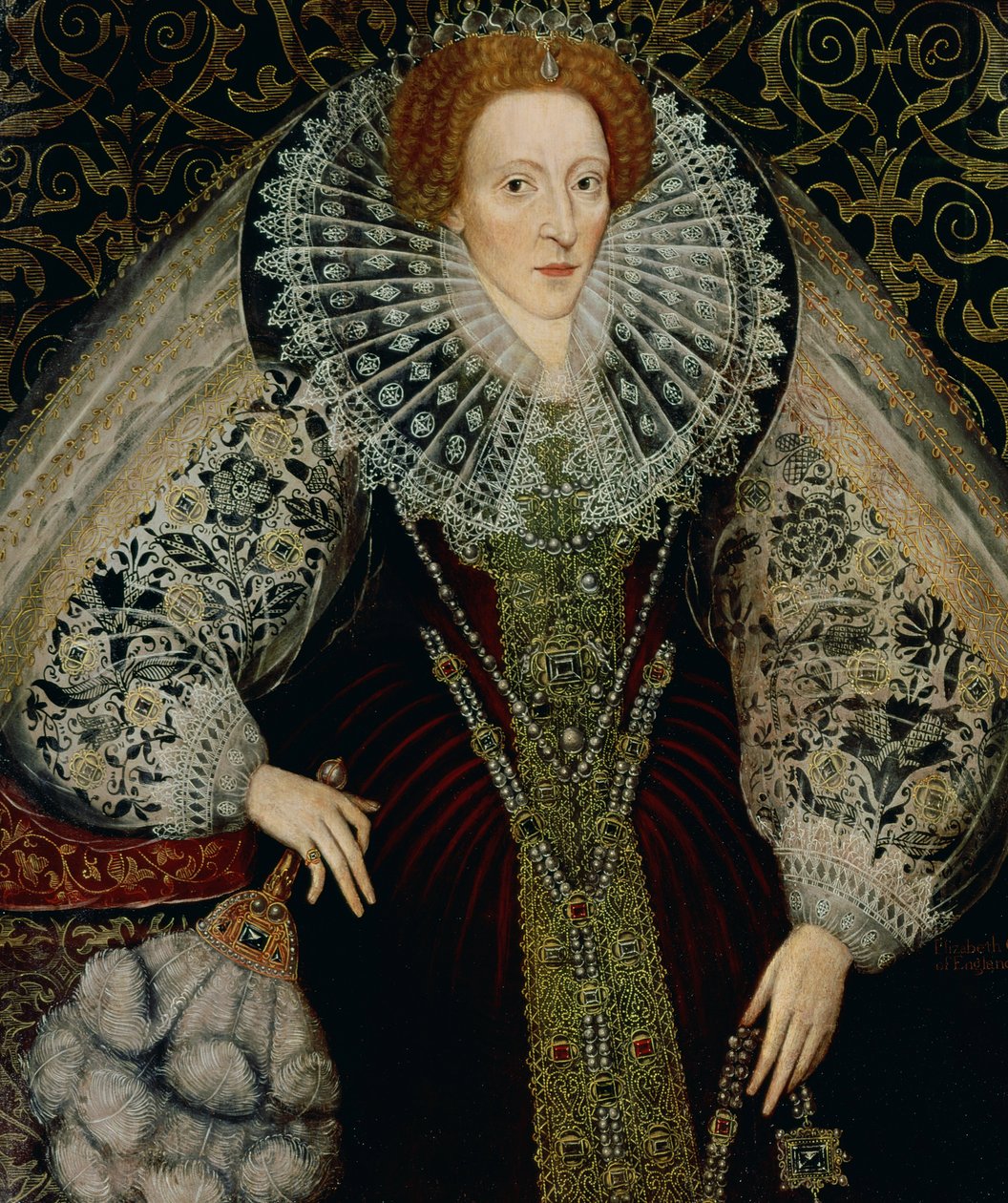 Drottning Elizabeth I, ca 1585-90 (panel) av John Bettes the Younger