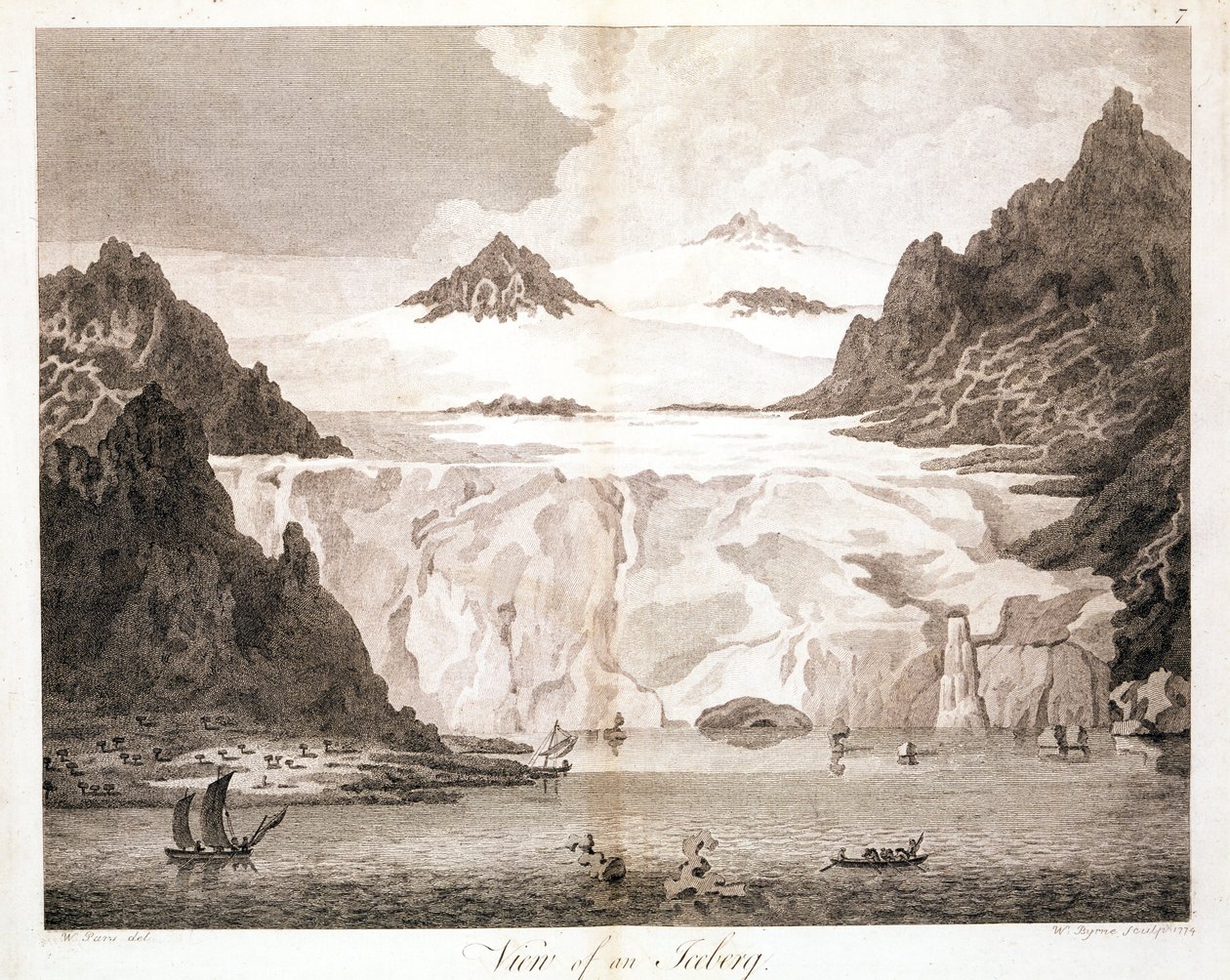 Vy av ett isberg från A Voyage towards the North Pole undertaken by his Majesty
