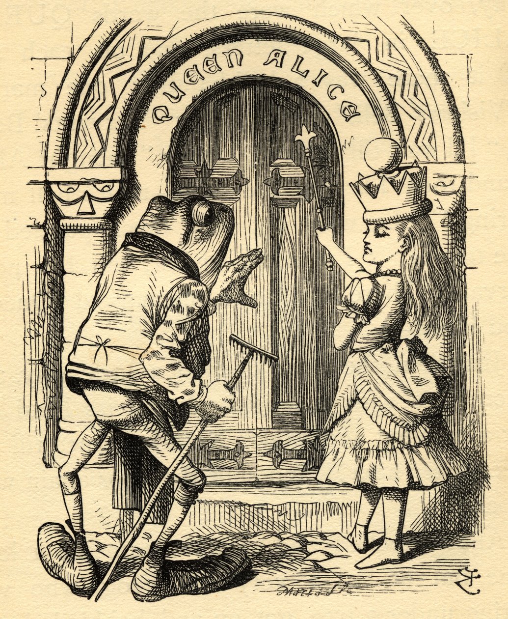 Alice and the Frog, illustration från 