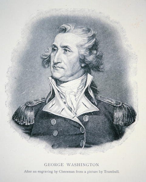 George Washington, graverad av Thomas Cheesman (1760-1835) (litografi) av John (after) Trumbull