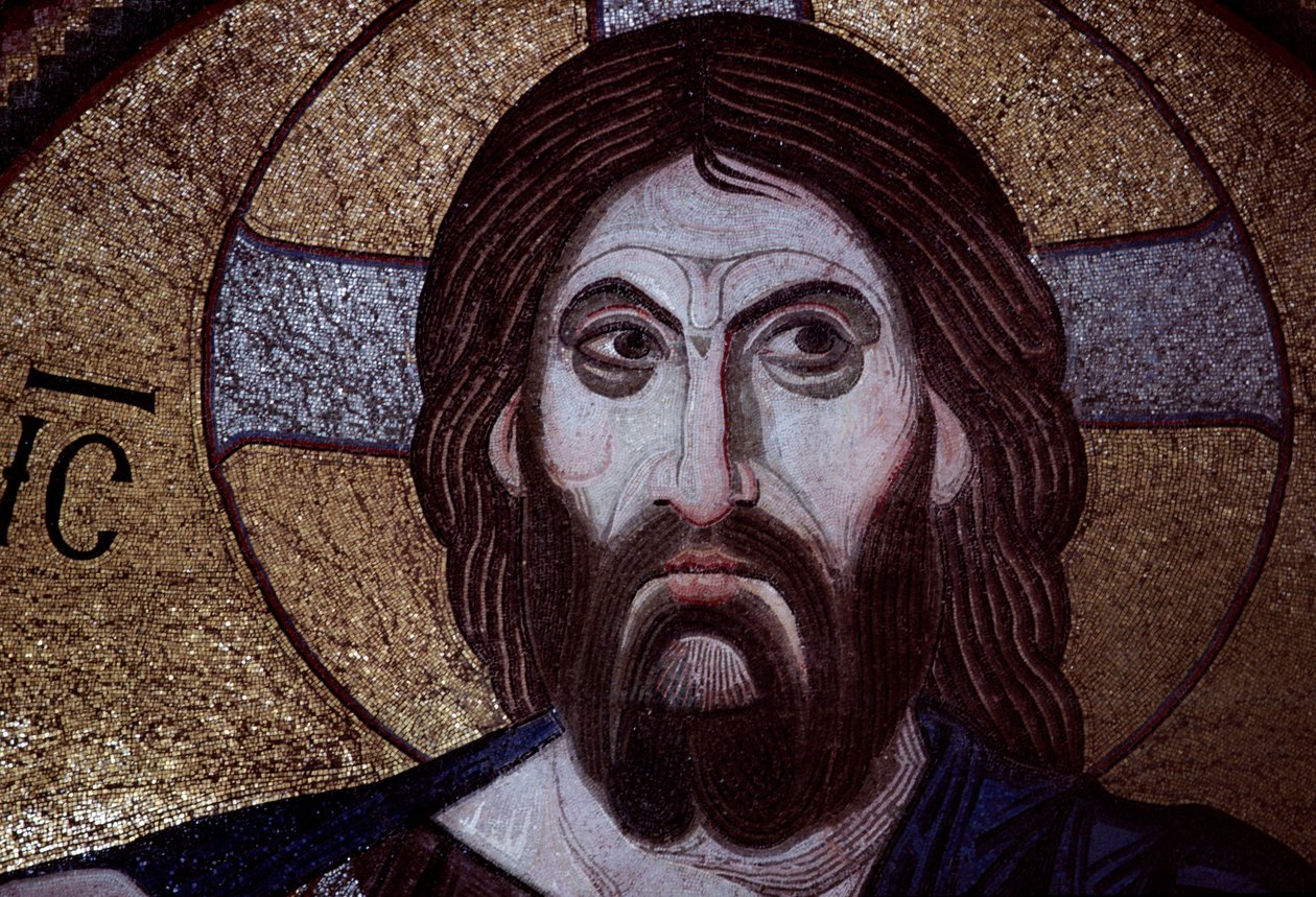 Christ Pantocrator, mosaik i klostret Daphni eller Dafni (UNESCOs världsarvslista av Walter Charles Mills