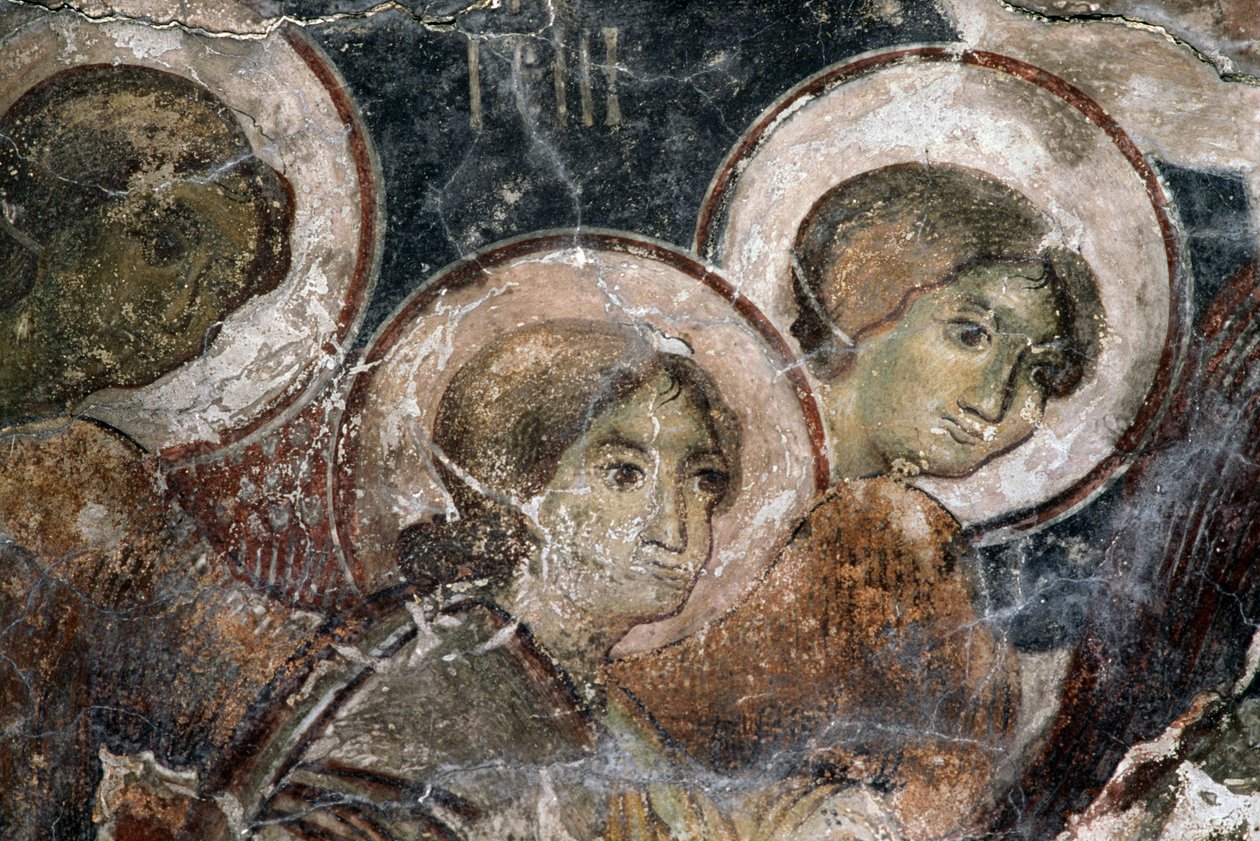Fresker i Church of Metamorphosis tou Sotiros, Kefali, Kreta, Grekland (foto) av Walter Charles Mills