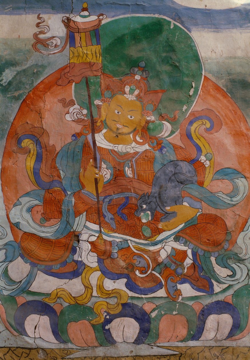 Väggmålning från Lamaist Monastery of Hemis, Ladakh, Indien av Walter Charles Mills