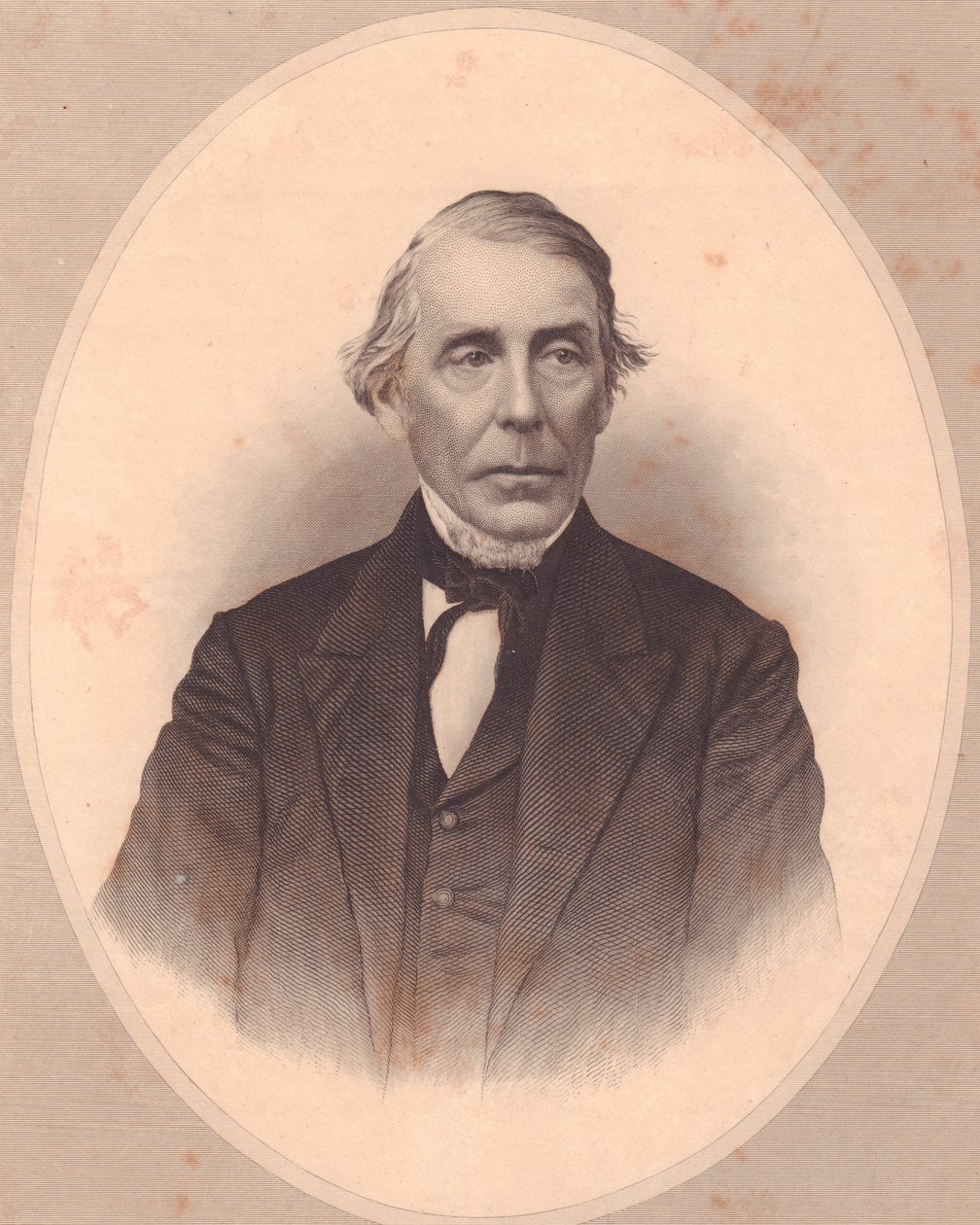 Porträtt av den amerikanske metodistprästen John Price Durbin (1800-1876), gravyr av W Wellstood från ladies