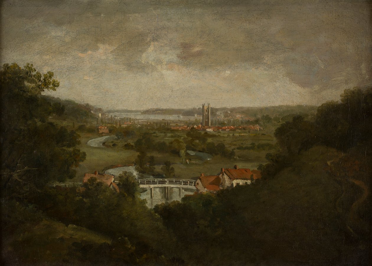 Vale of Dedham (olja på duk) av John (circle of) Constable