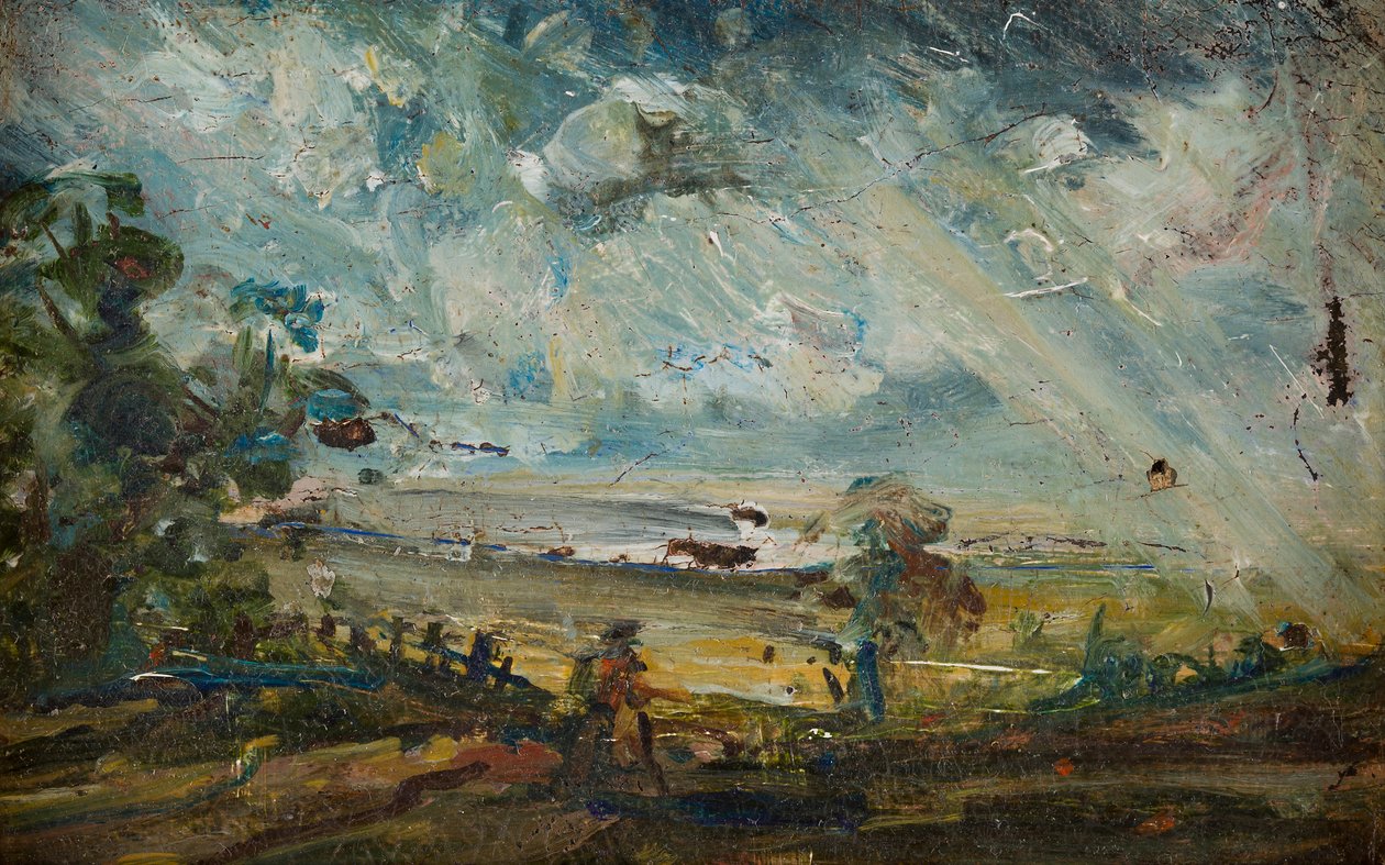 Plein Air Sketch of a Bay (olja på duk) av John (manner of) Constable
