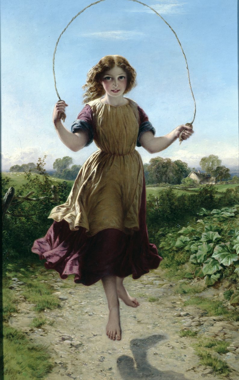 Flicka hoppar, 1863 av John Adam P. Houston
