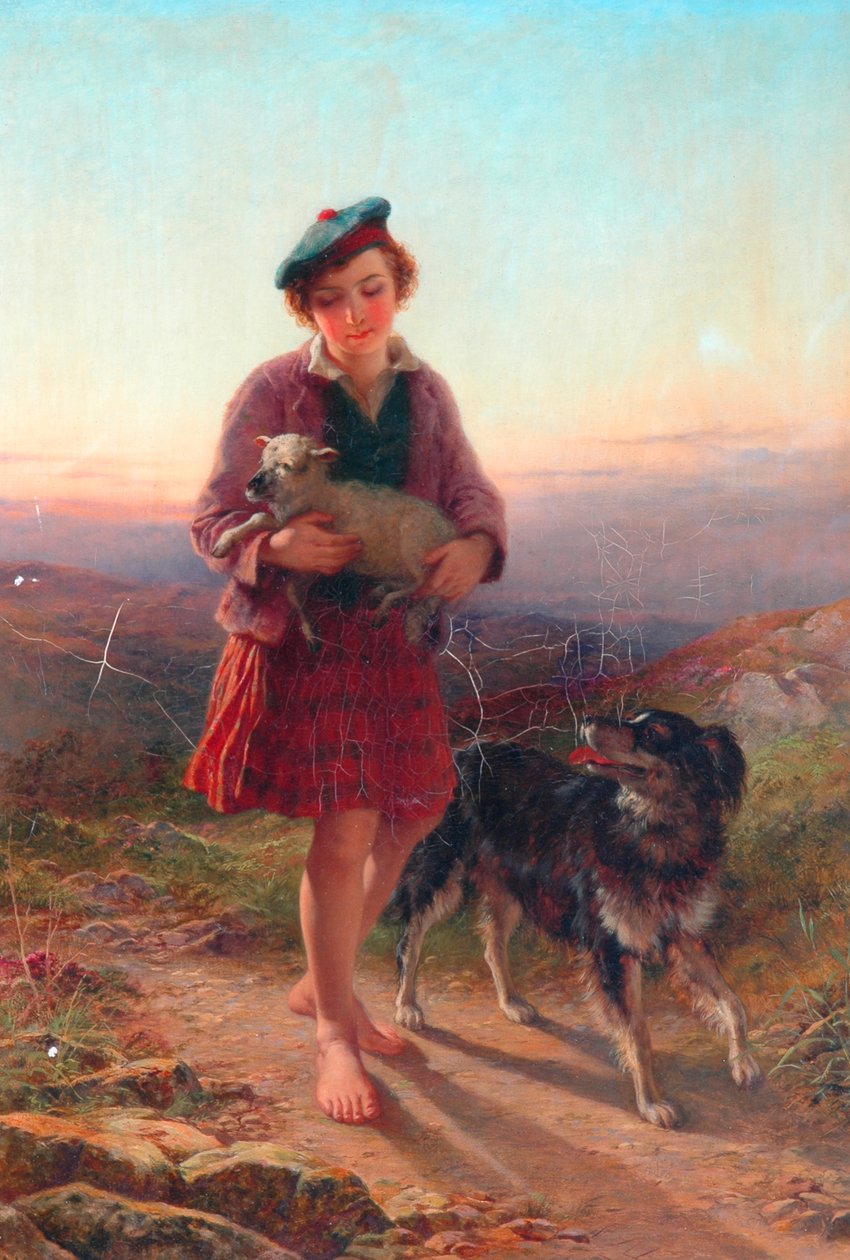 The Strayed Lamb, 1863 av John Adam P. Houston