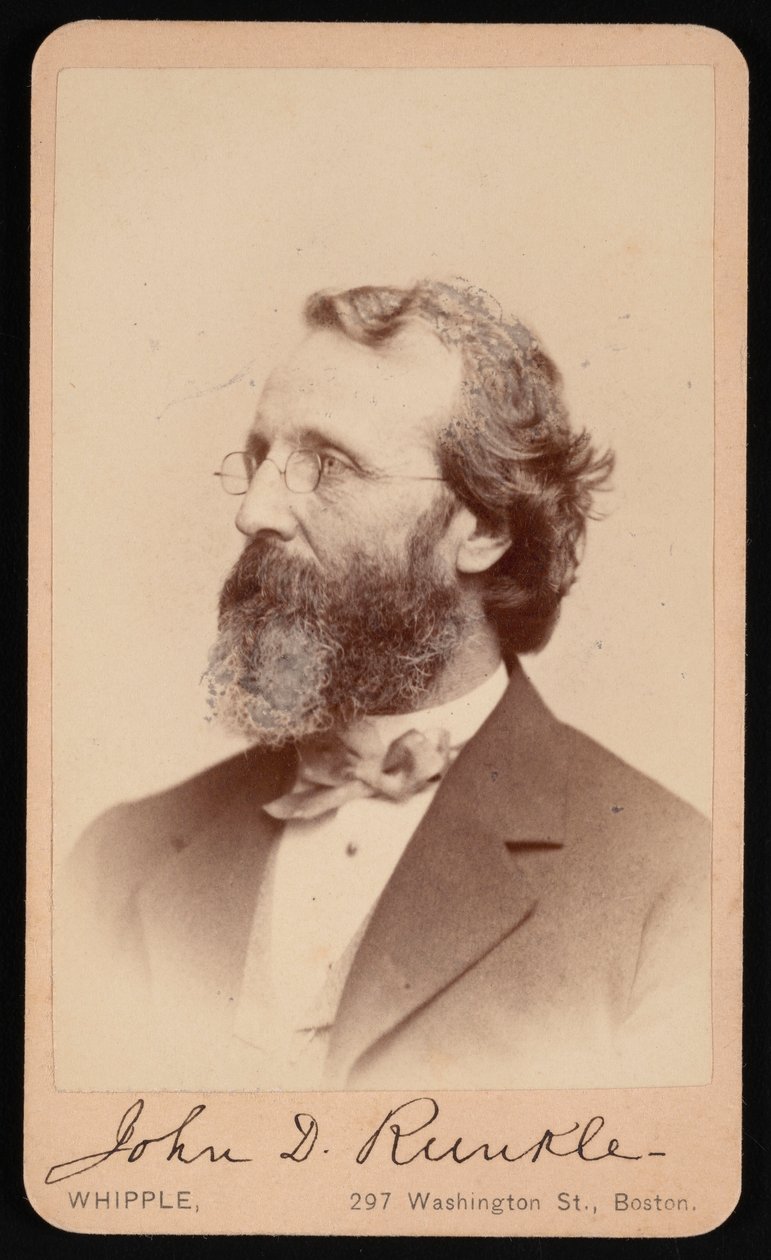 Porträtt av John Daniel Runkle 1822-1902, mellan 1865 och 1873. av John Adams Whipple