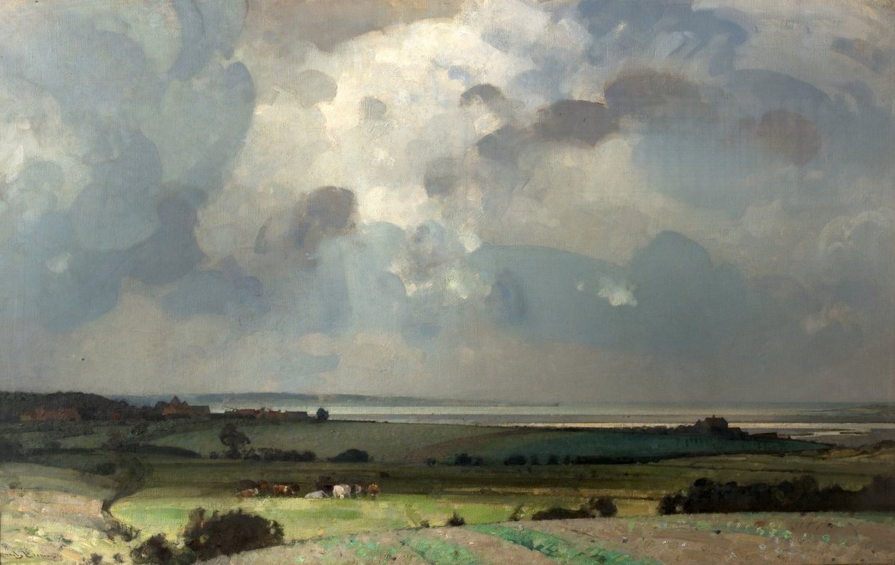 The Estuary, Wells-next-the-Sea, Norfolk av John Alfred Arnesby Brown