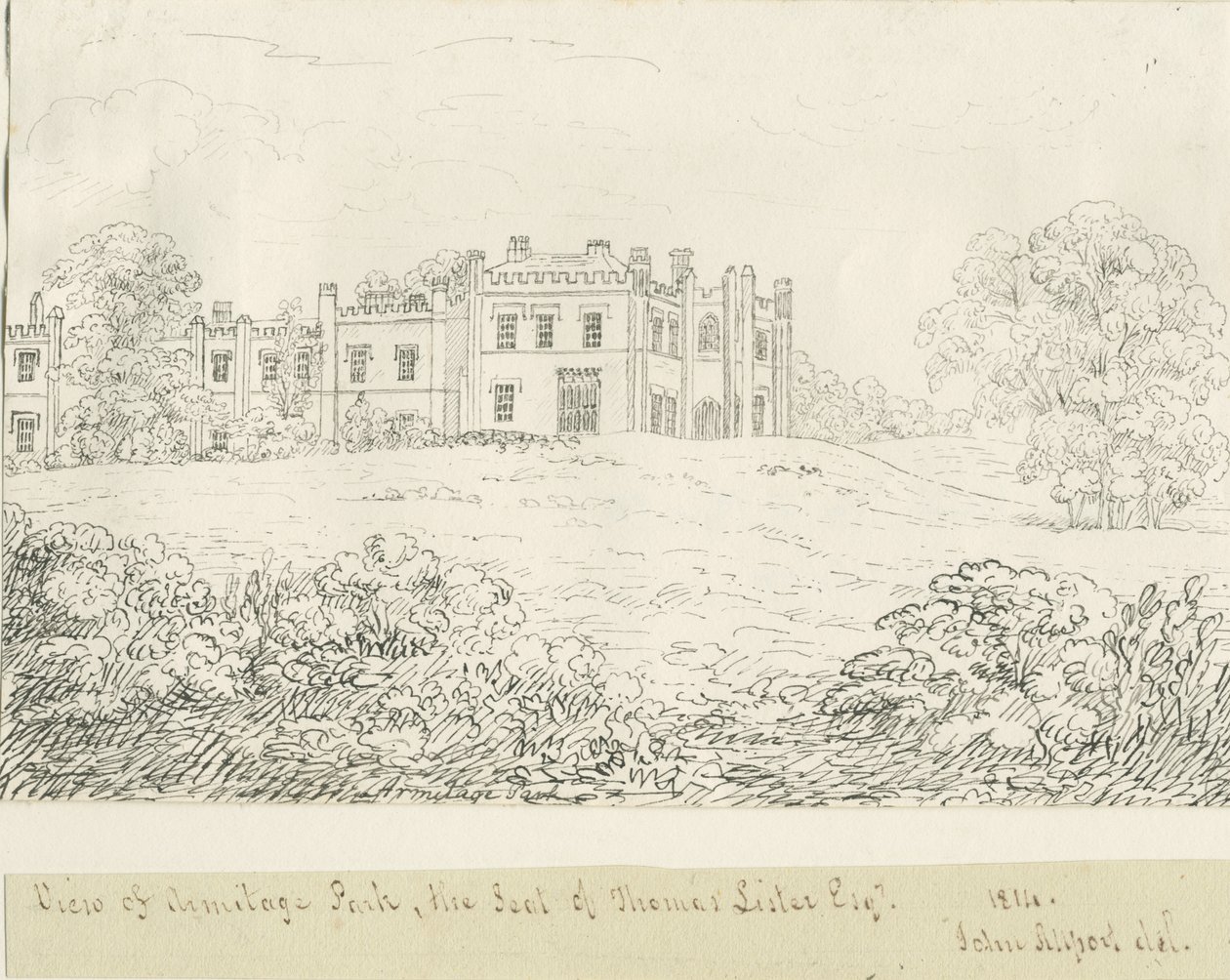 Armitage Park: pennteckning, 1814 av John Allport